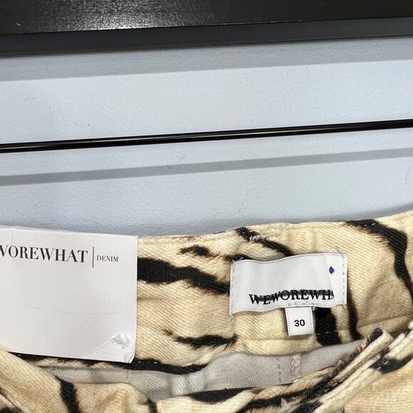 NWT WeWoreWhat Th Icon Piped Stiletto Slit Tiger Skinny Jean Size 30 - Picture 4 of 9